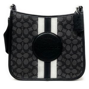 New! Dempsey File Bag in Signature Jacquard with Stripe & Coach Patch